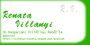 renata villanyi business card